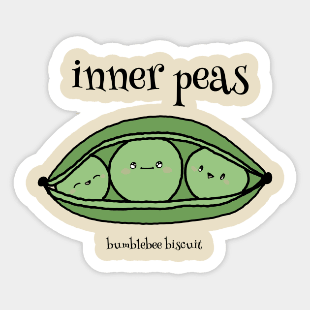 Inner Peas by Bumblebee Biscuit Sticker by bumblebeebuiscut